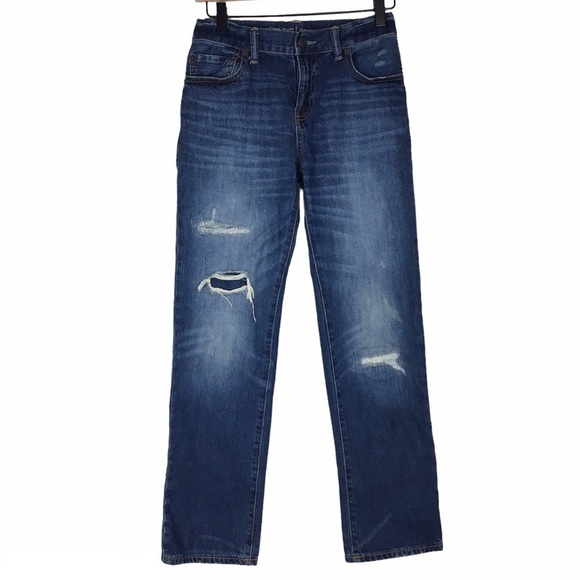 GAP Kids Jeans Original Straight Leg Distressed 100% Cotton Denim 14 Regular - Picture 1 of 12